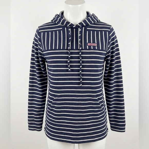 Vineyard Vines Tops - Vineyard Vines Striped Navy and White Hoodie